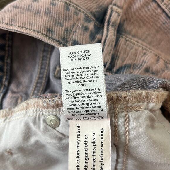 EUC PacSun Faded Purple Denim Low Rise Mini Skirt Size 25 Raw Hem Jean Y2K Style - Picture 4 of 10